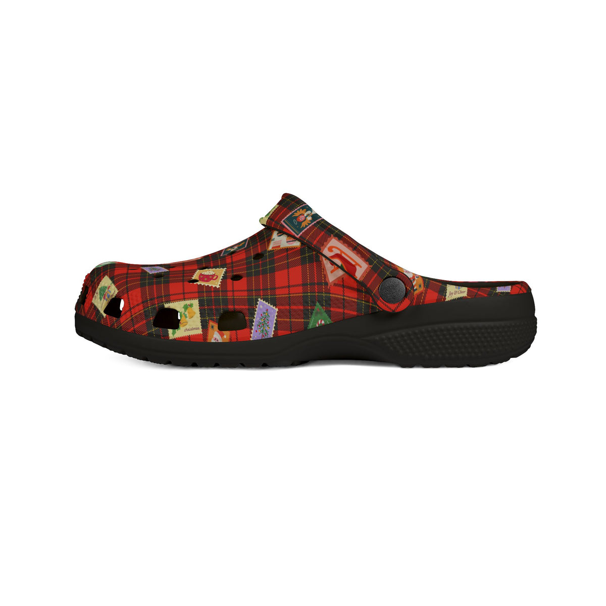 Holiday Plaid EVA Clog Shoes — Christmas Gift Pattern Slip-Ons