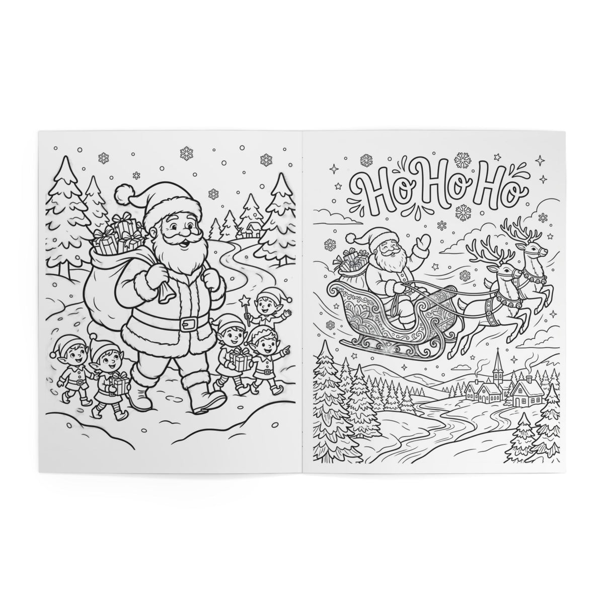 Christmas Colouring Book — Festive Holiday Coloring Book for Kids & Adults
