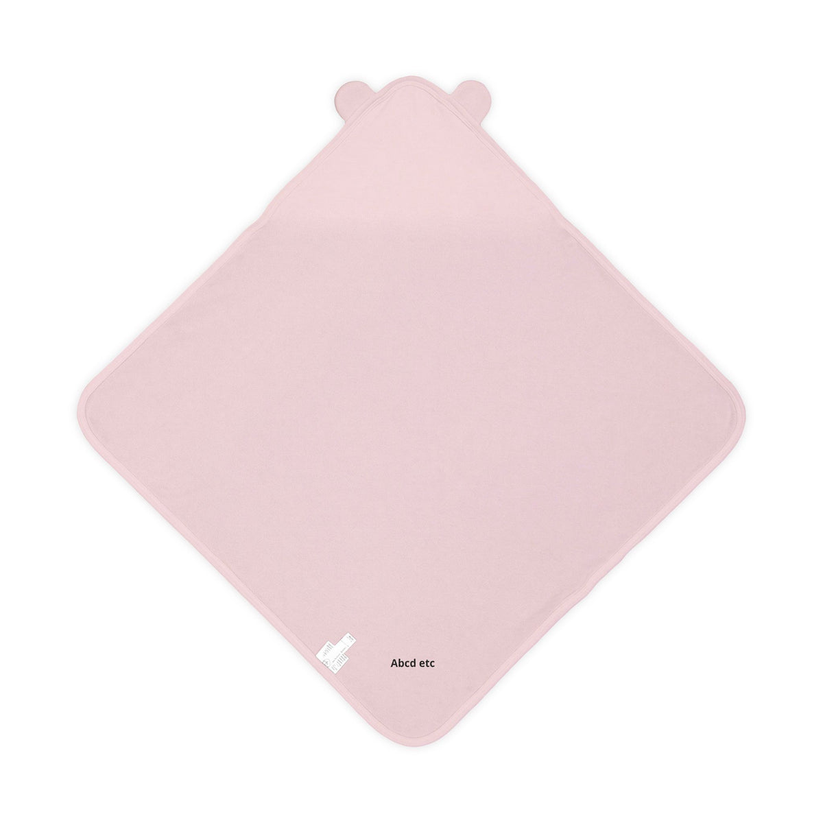 Embroidered Terry Hooded Baby Towel with Bear Ears — Soft Cotton Bath Wrap