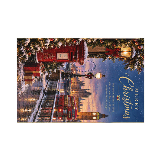 Christmas London Postcard Set — 7 Festive Holiday Cards (Merry Christmas)