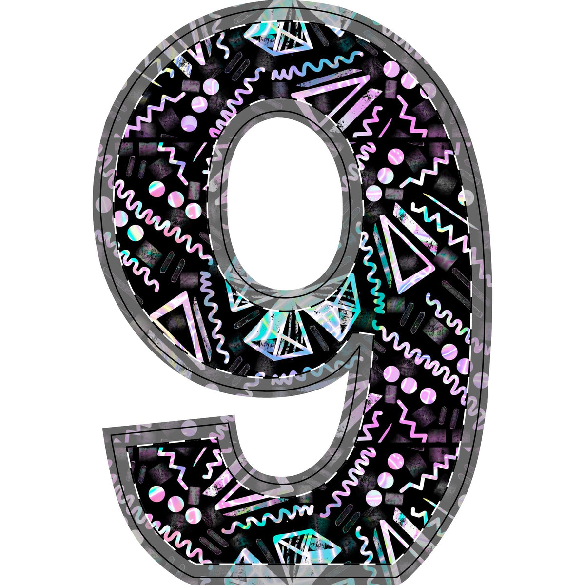 Copy of Holographic Neon Shapes Wooden Accent — Ampersand & Star Free-Standing Decor