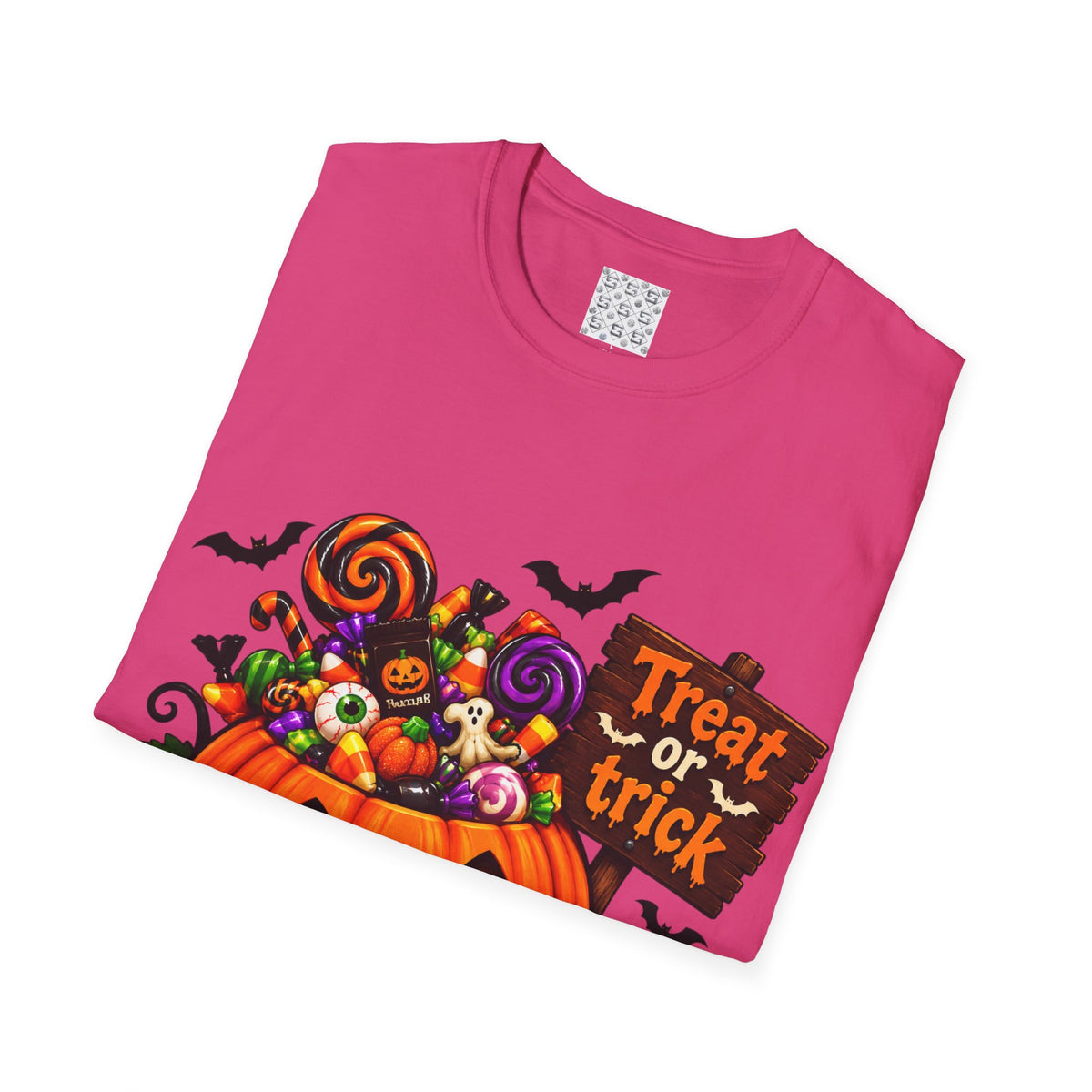Halloween Pumpkin T-Shirt — 'Treat or Trick' Jack-o'-Lantern Design