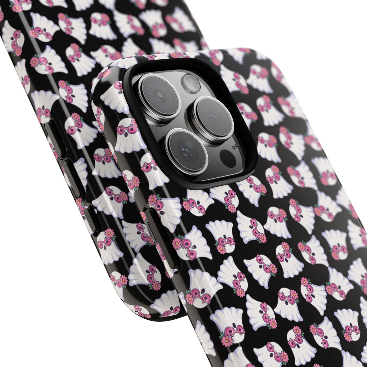 Tough Cases - Cute Pink Ghost Pattern Phone Case