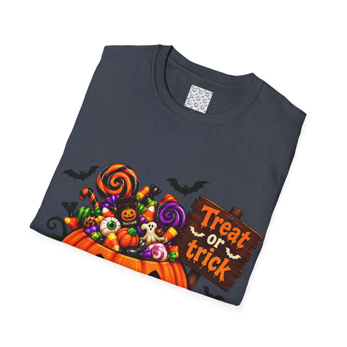 Halloween Pumpkin T-Shirt — 'Treat or Trick' Jack-o'-Lantern Design