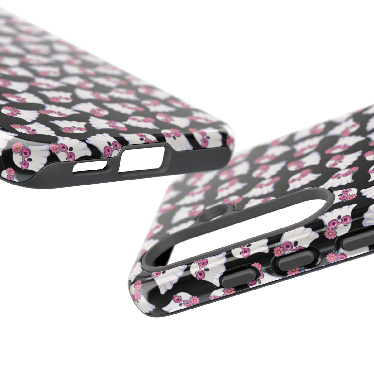 Tough Cases - Cute Pink Ghost Pattern Phone Case