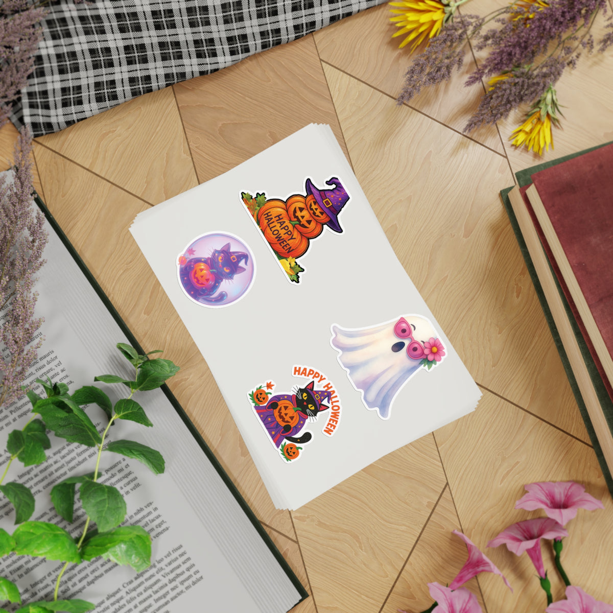 Halloween Sticker Sheet Bundle, 5pcs