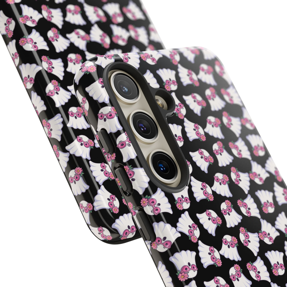 Tough Cases - Cute Pink Ghost Pattern Phone Case