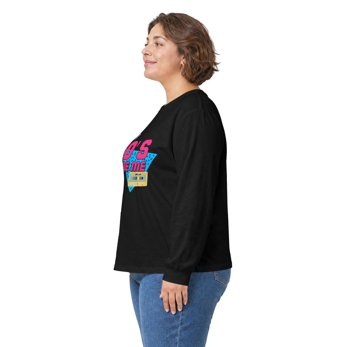 80's Made Me Long Sleeve Tee — Retro Cassette Nostalgia Shirt