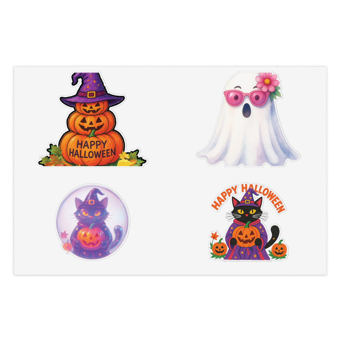 Halloween Sticker Sheet Bundle, 5pcs