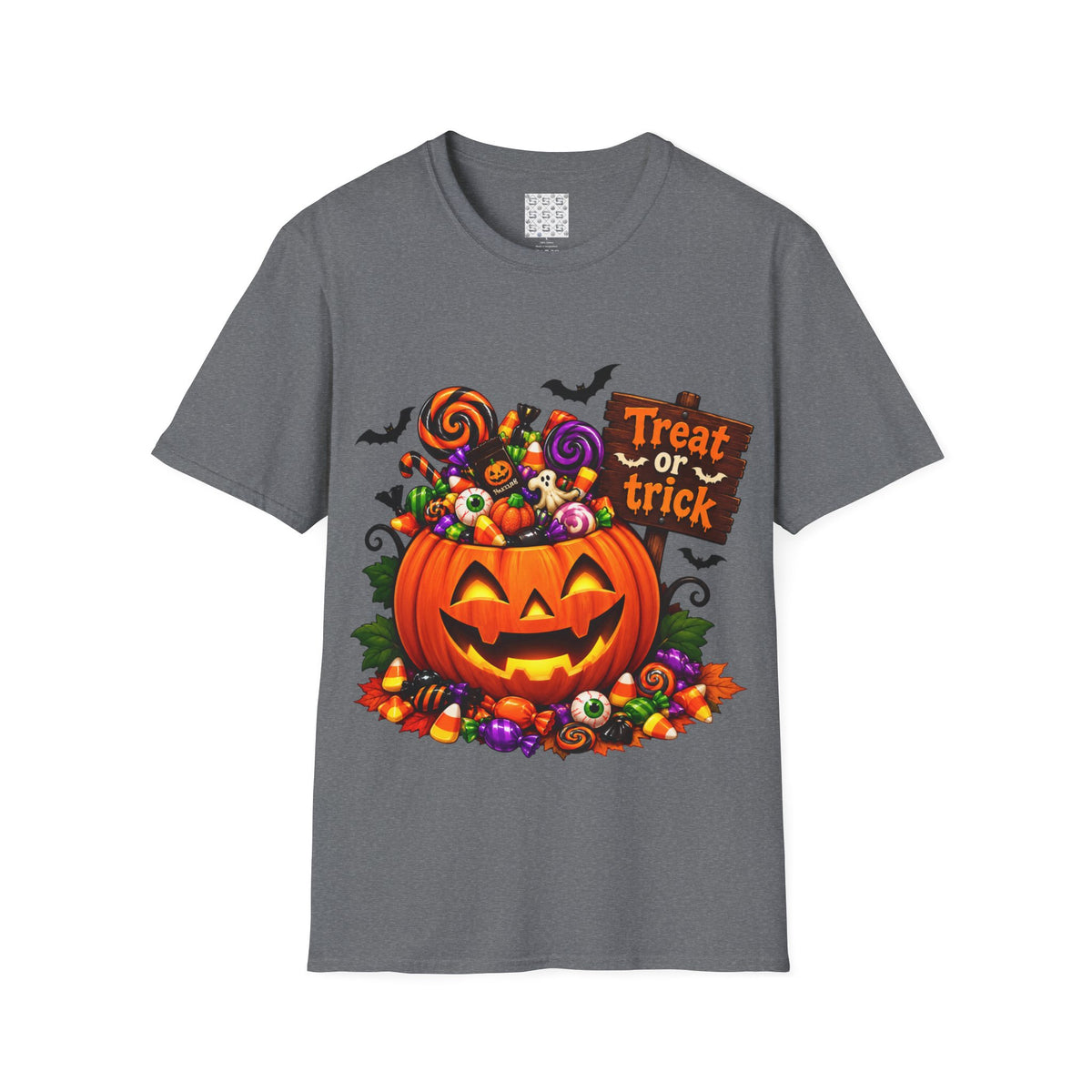 Halloween Pumpkin T-Shirt — 'Treat or Trick' Jack-o'-Lantern Design