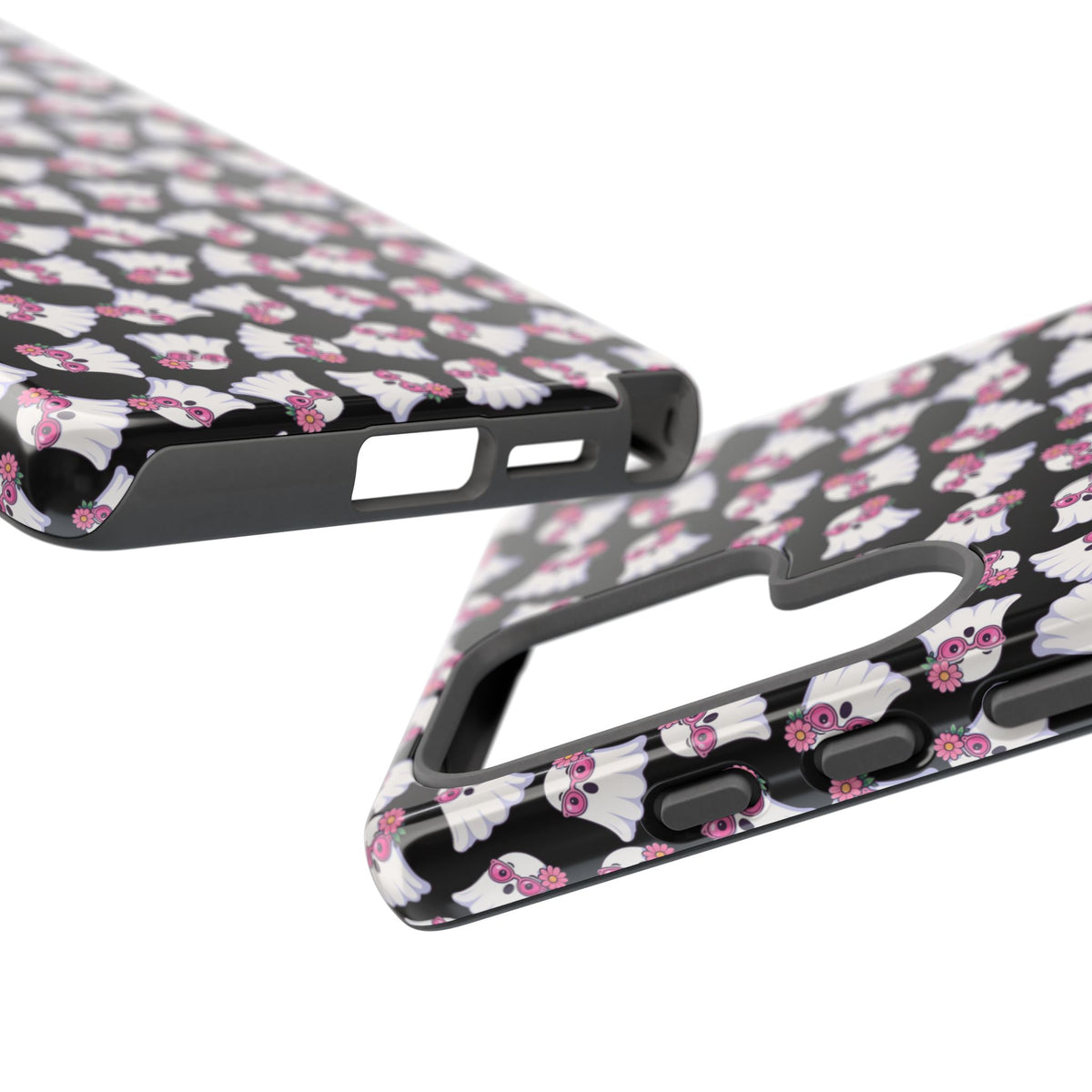 Tough Cases - Cute Pink Ghost Pattern Phone Case