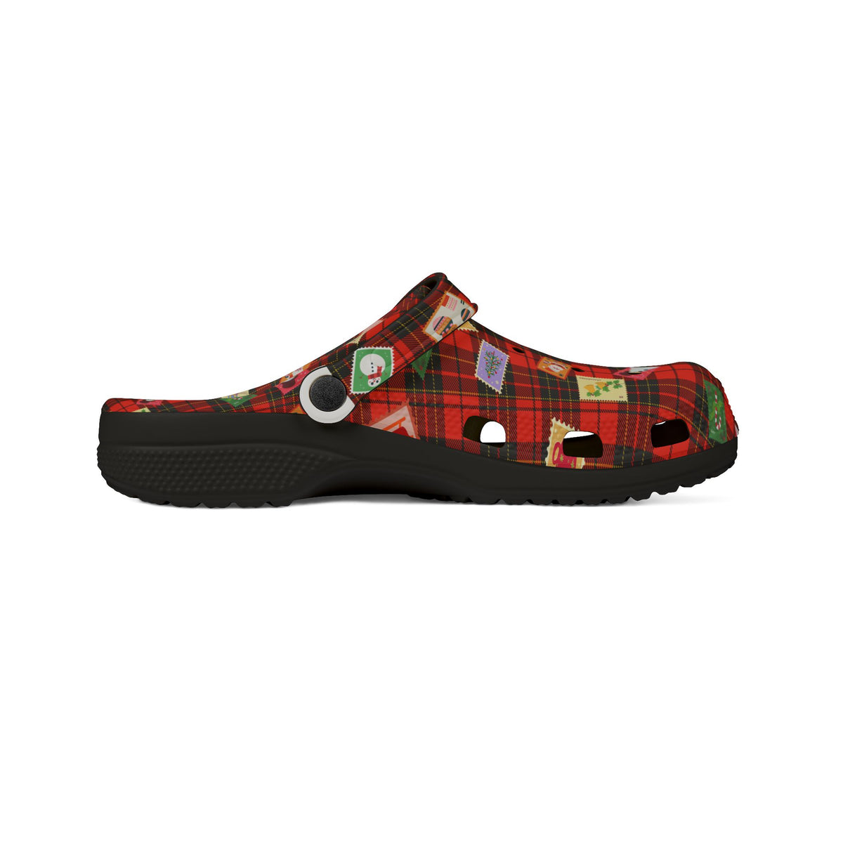 Holiday Plaid EVA Clog Shoes — Christmas Gift Pattern Slip-Ons