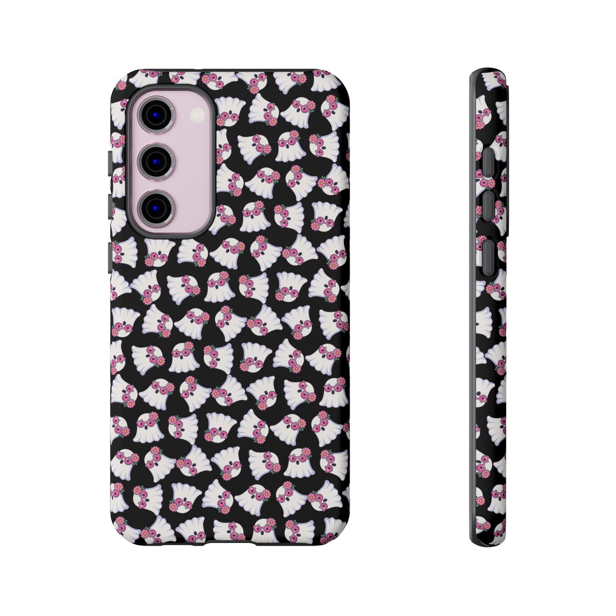 Tough Cases - Cute Pink Ghost Pattern Phone Case