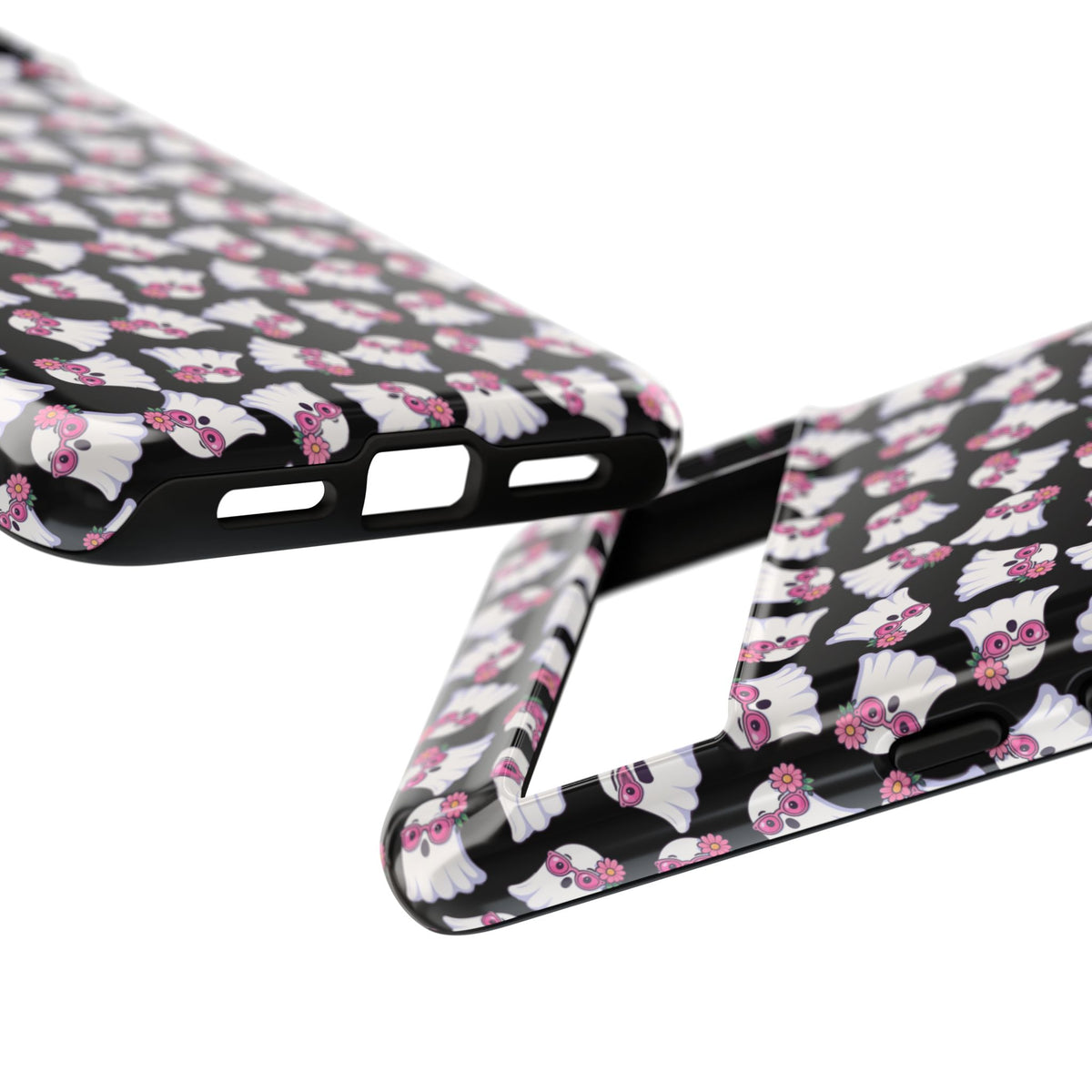 Tough Cases - Cute Pink Ghost Pattern Phone Case