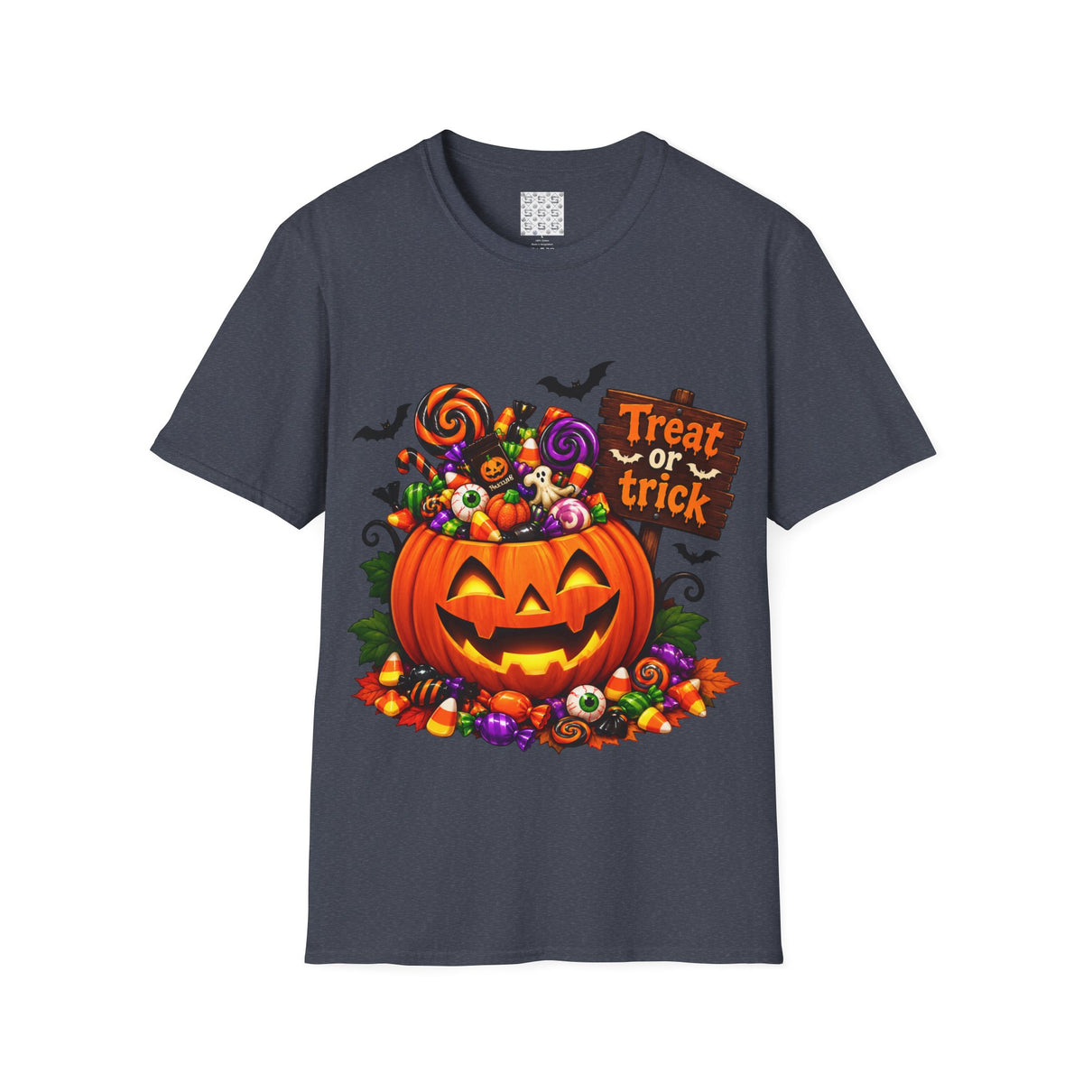 Halloween Pumpkin T-Shirt — 'Treat or Trick' Jack-o'-Lantern Design