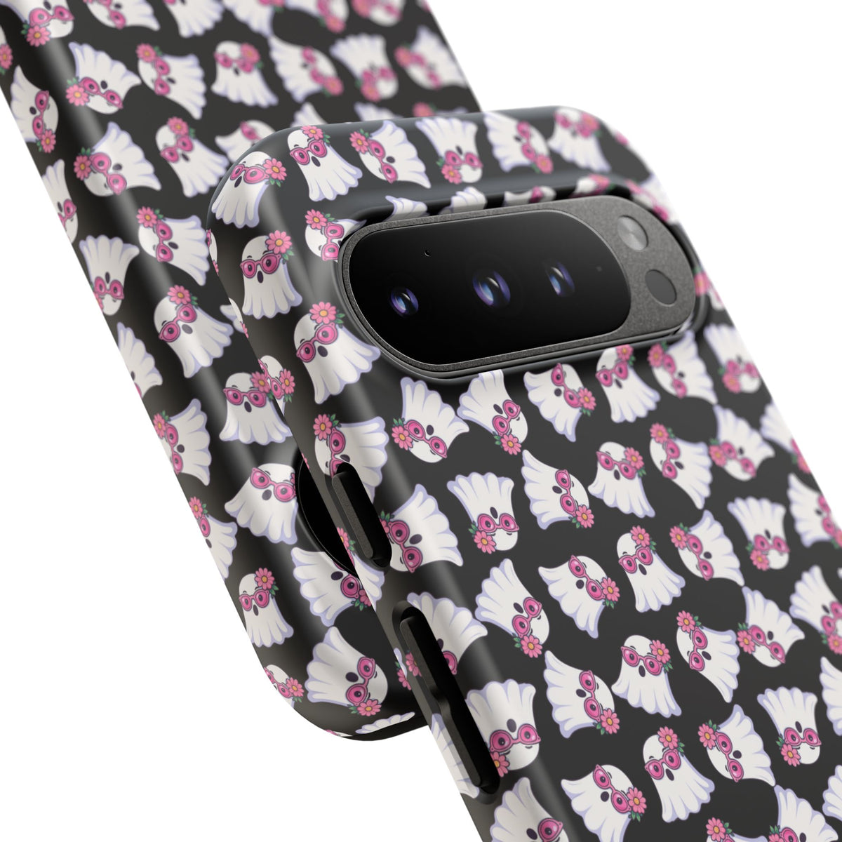 Tough Cases - Cute Pink Ghost Pattern Phone Case