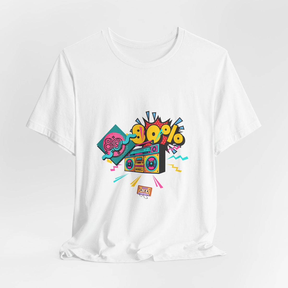 80s Boombox Tee — Retro 90% Music Vibes Graphic T-Shirt