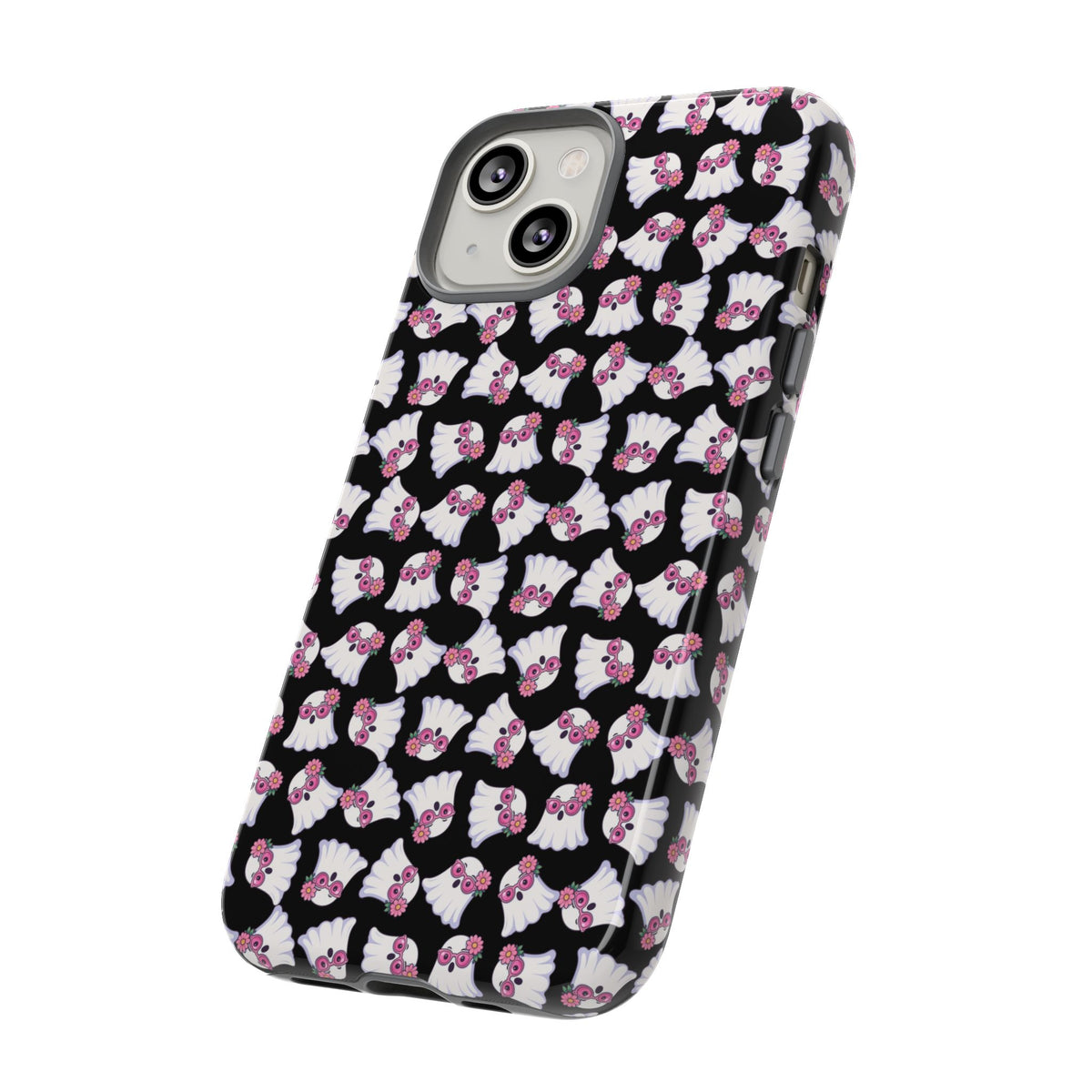 Tough Cases - Cute Pink Ghost Pattern Phone Case