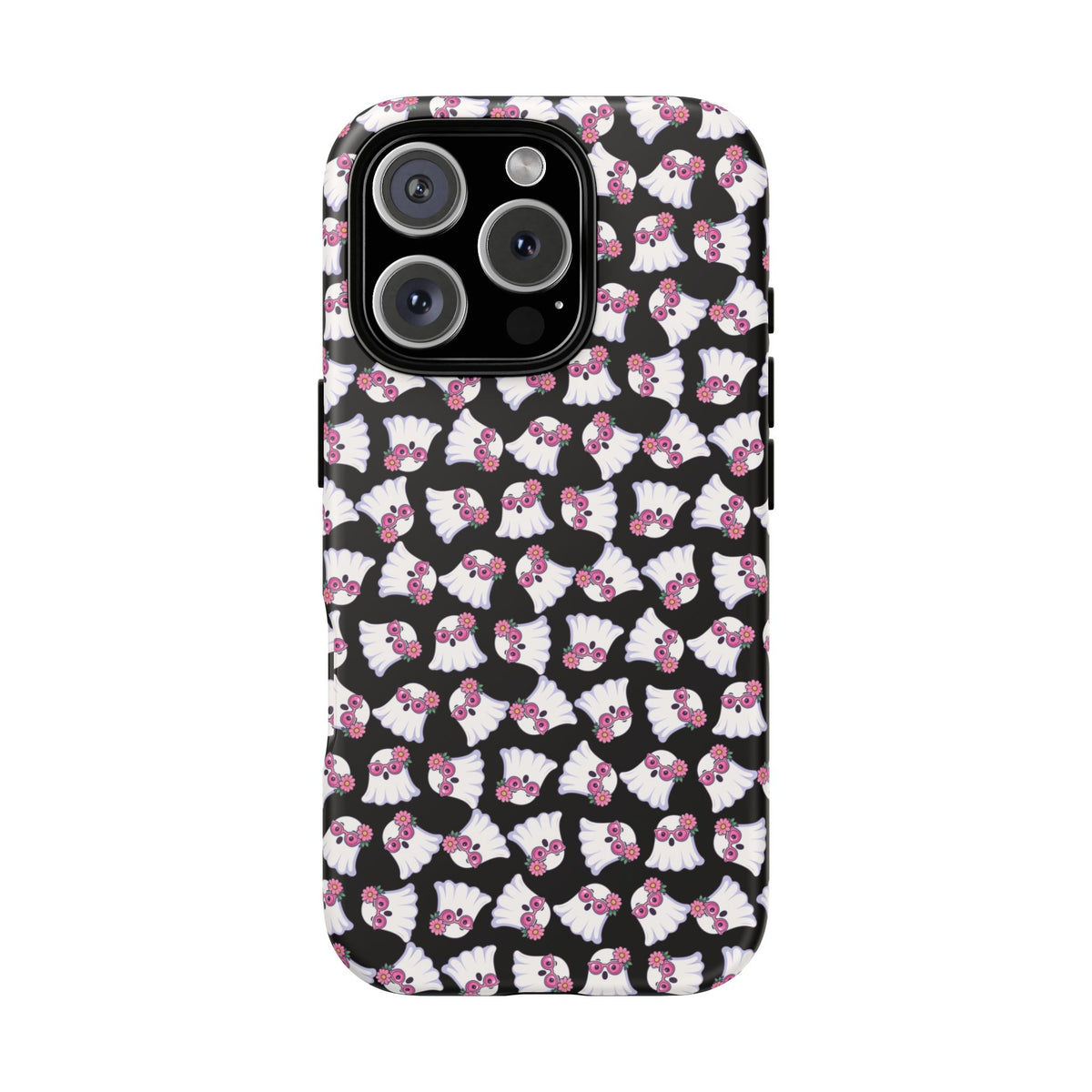 Tough Cases - Cute Pink Ghost Pattern Phone Case
