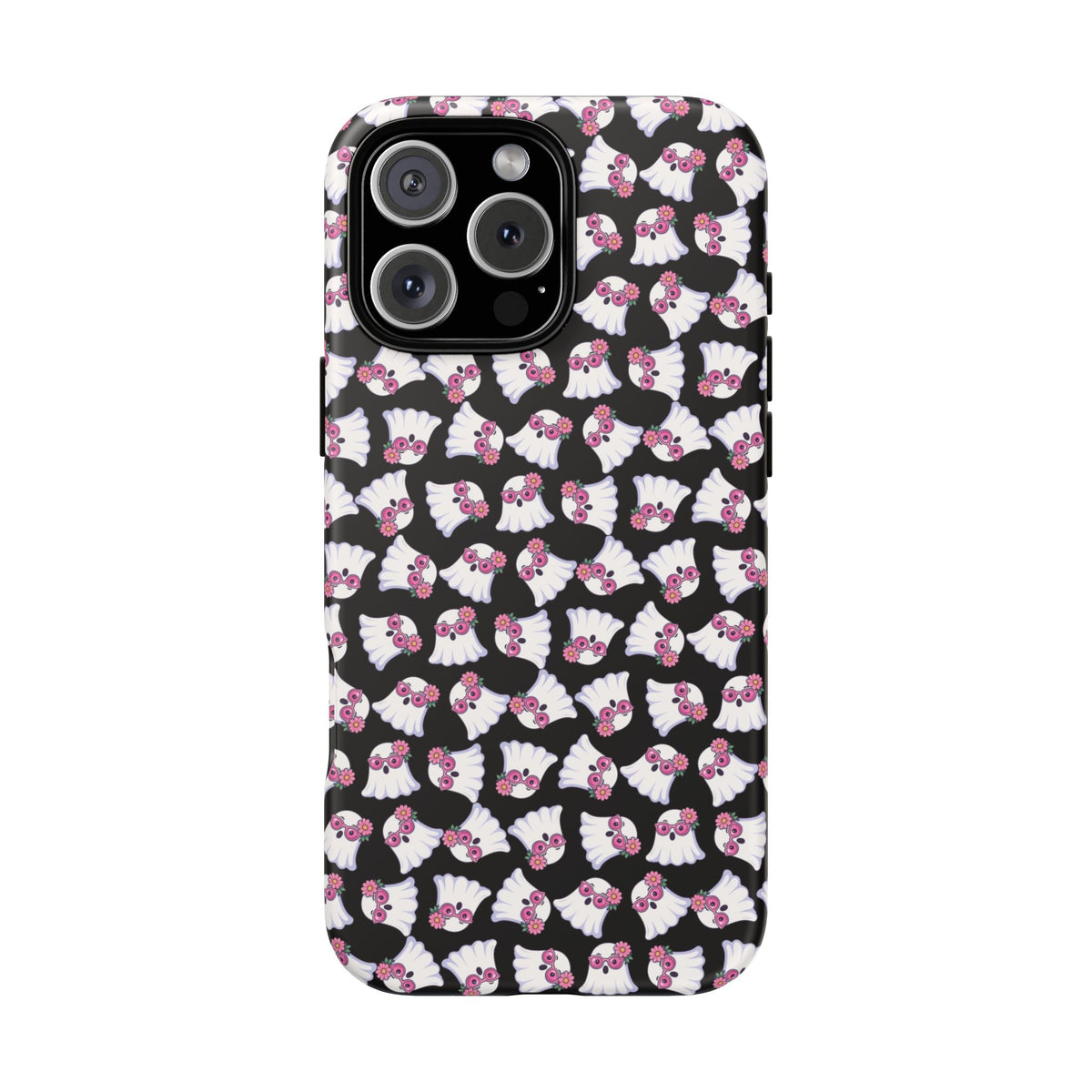 Tough Cases - Cute Pink Ghost Pattern Phone Case