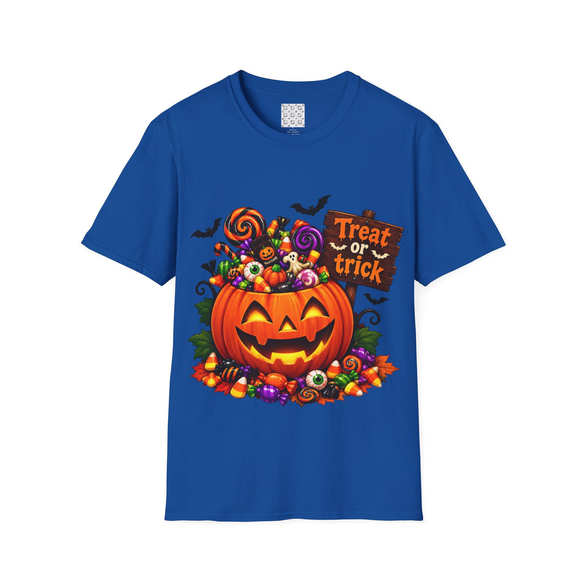 Halloween Pumpkin T-Shirt — 'Treat or Trick' Jack-o'-Lantern Design