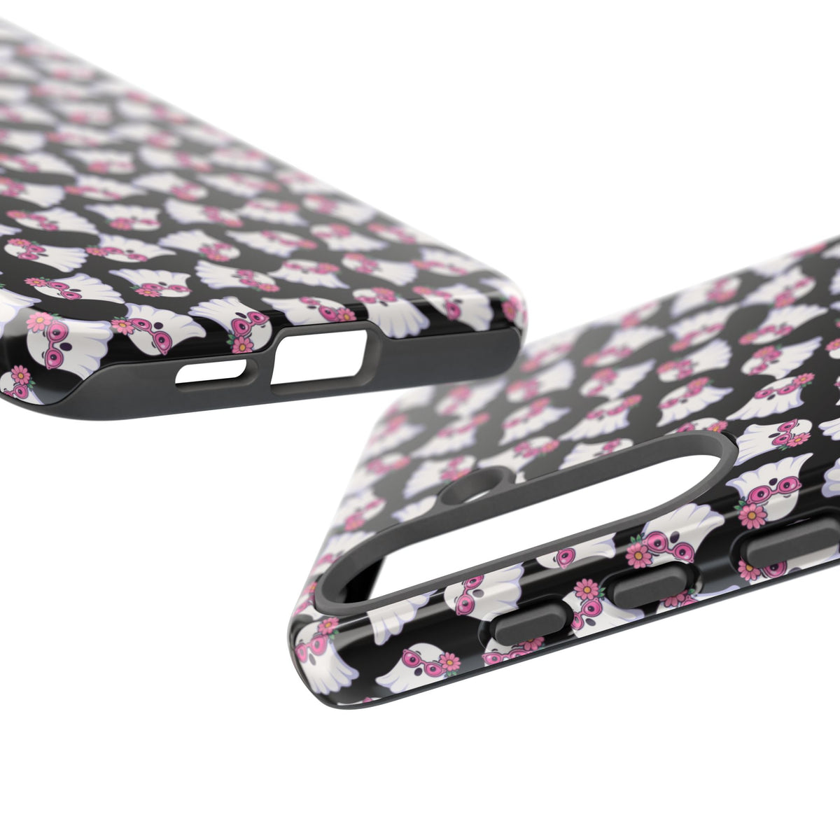 Tough Cases - Cute Pink Ghost Pattern Phone Case