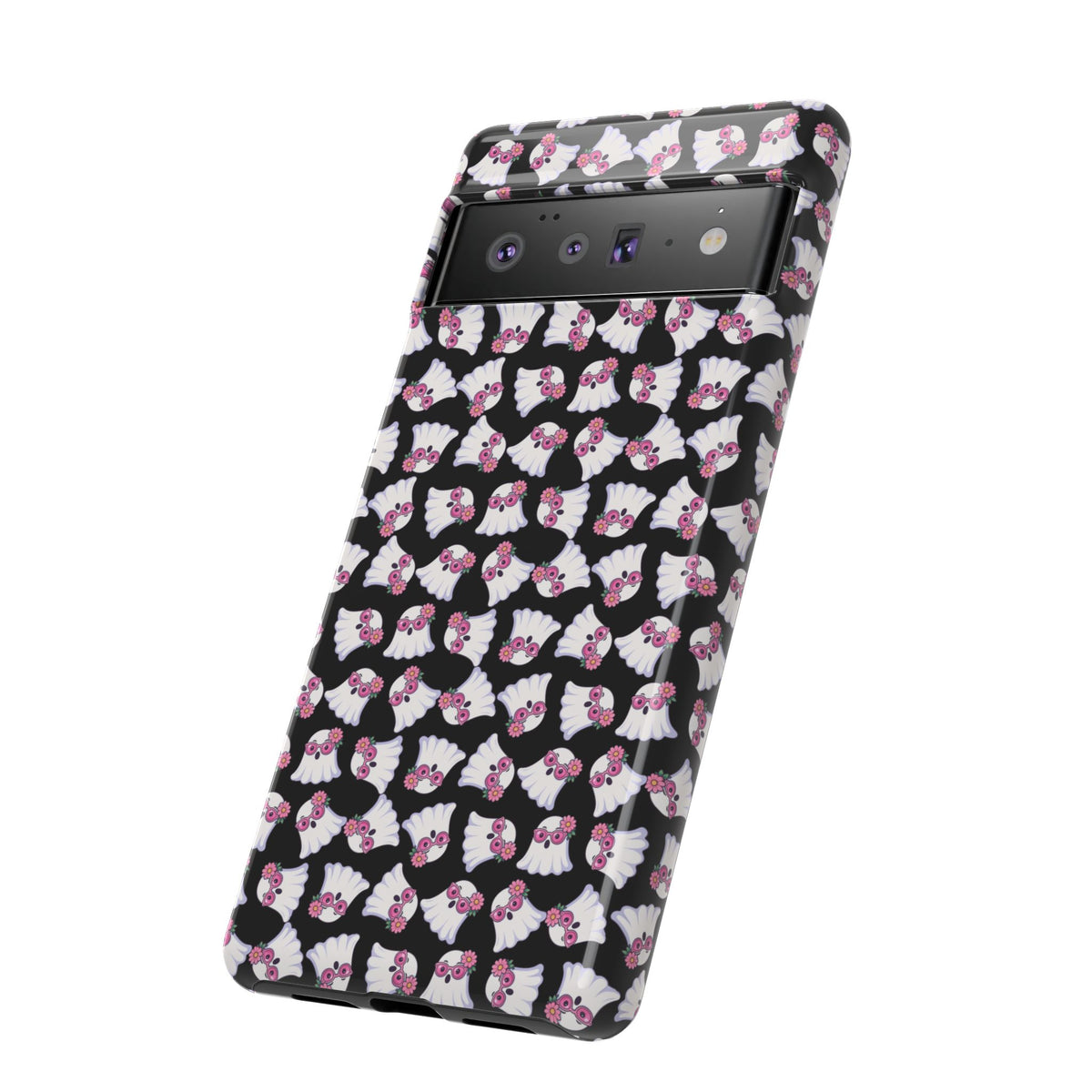 Tough Cases - Cute Pink Ghost Pattern Phone Case