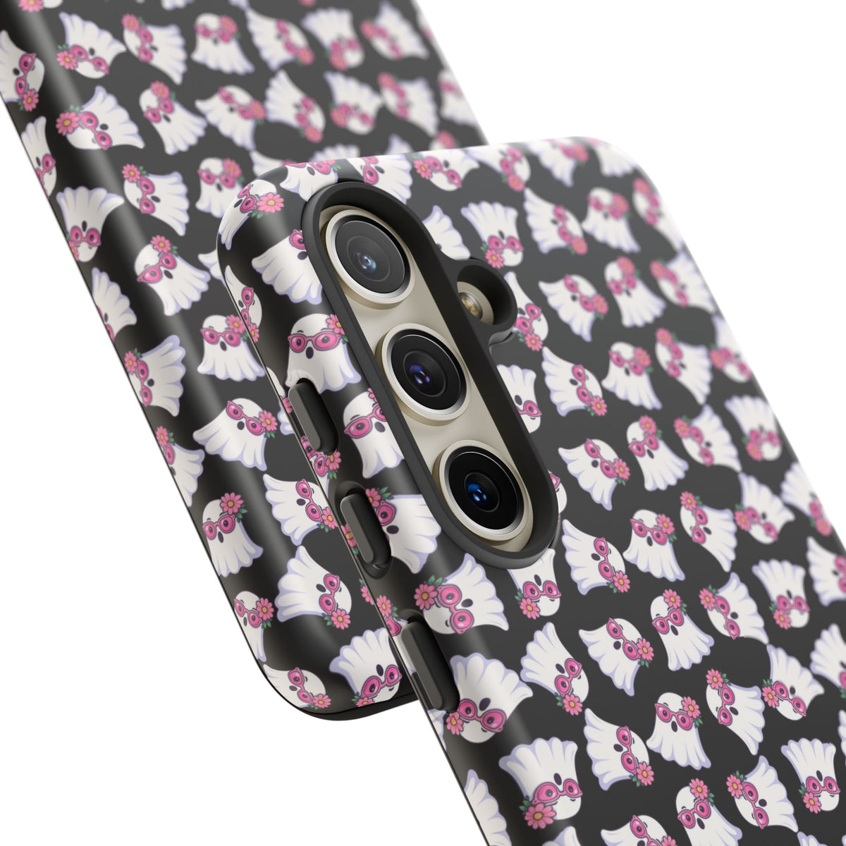 Tough Cases - Cute Pink Ghost Pattern Phone Case