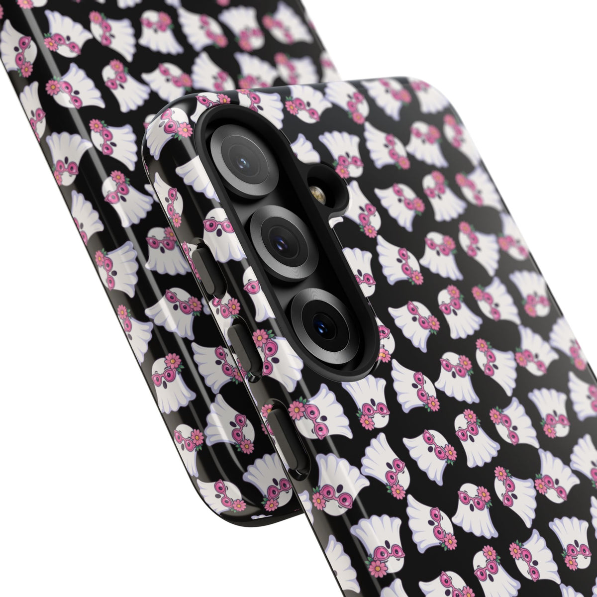 Tough Cases - Cute Pink Ghost Pattern Phone Case
