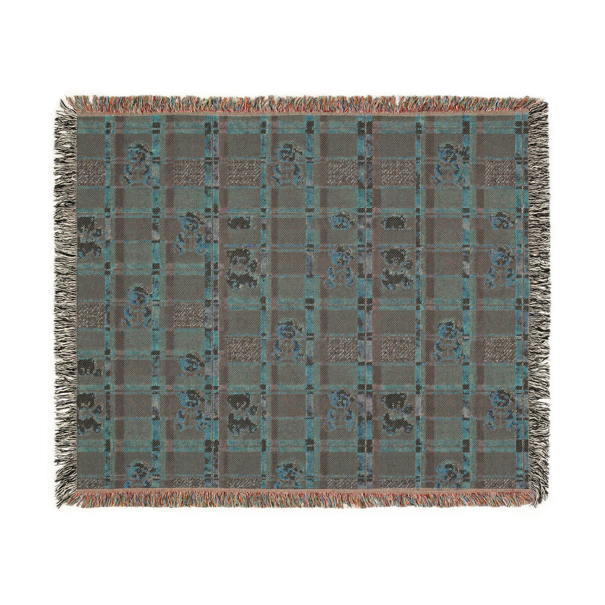 Rustic Plaid Woven Blanket — Cozy Autumn Lodge Throw