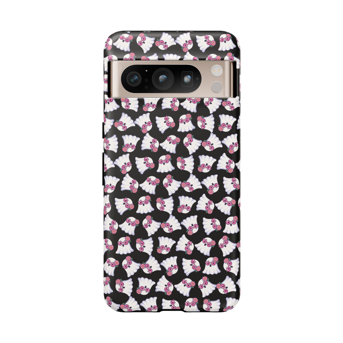 Tough Cases - Cute Pink Ghost Pattern Phone Case