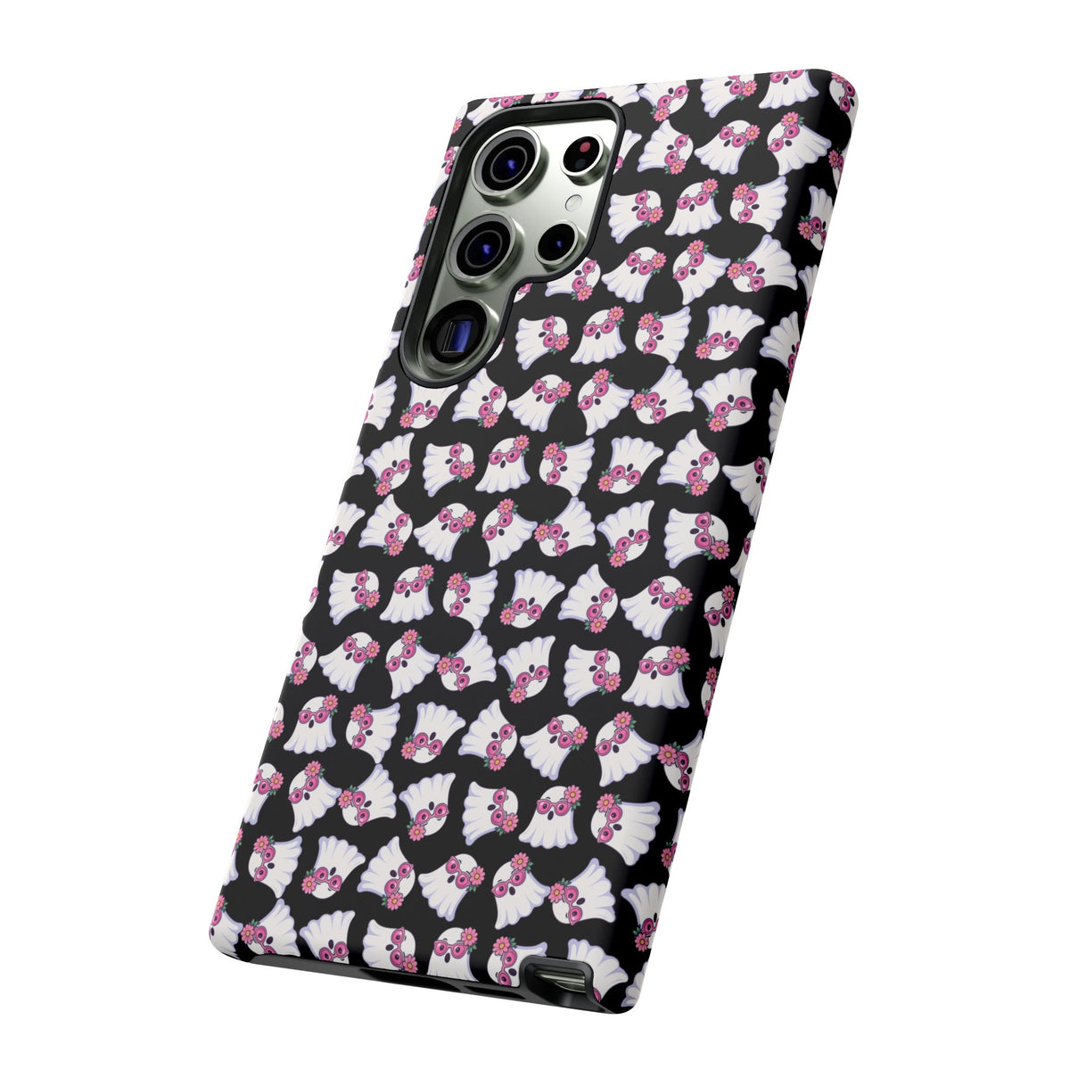 Tough Cases - Cute Pink Ghost Pattern Phone Case