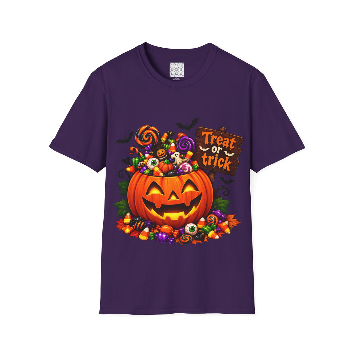 Halloween Pumpkin T-Shirt — 'Treat or Trick' Jack-o'-Lantern Design