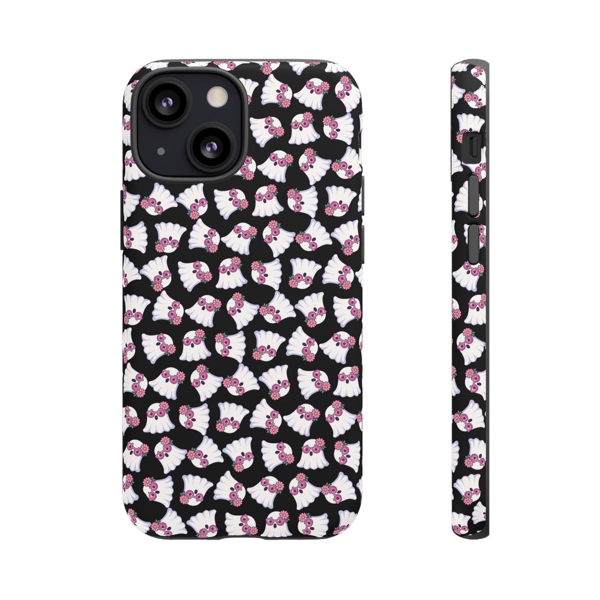 Tough Cases - Cute Pink Ghost Pattern Phone Case