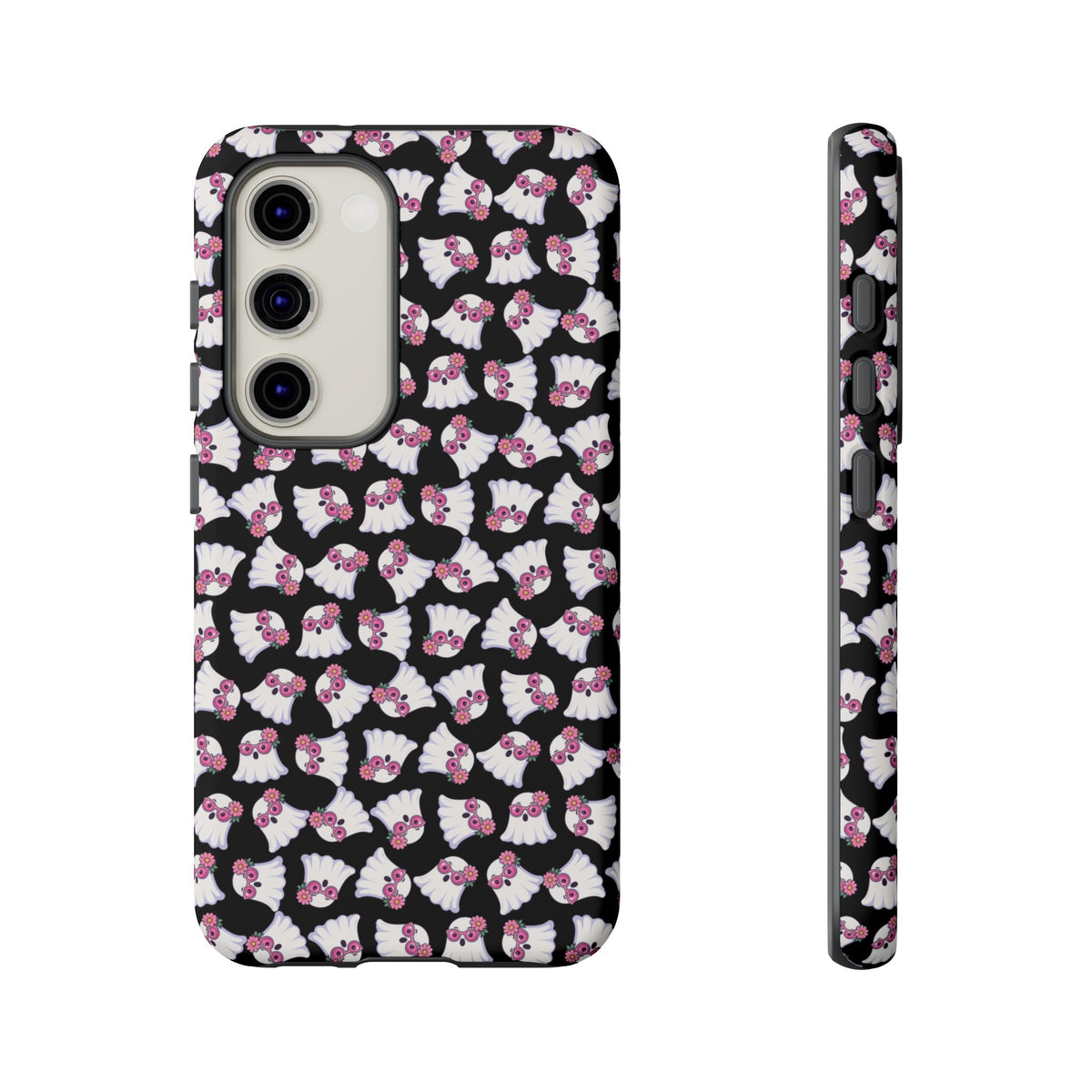 Tough Cases - Cute Pink Ghost Pattern Phone Case