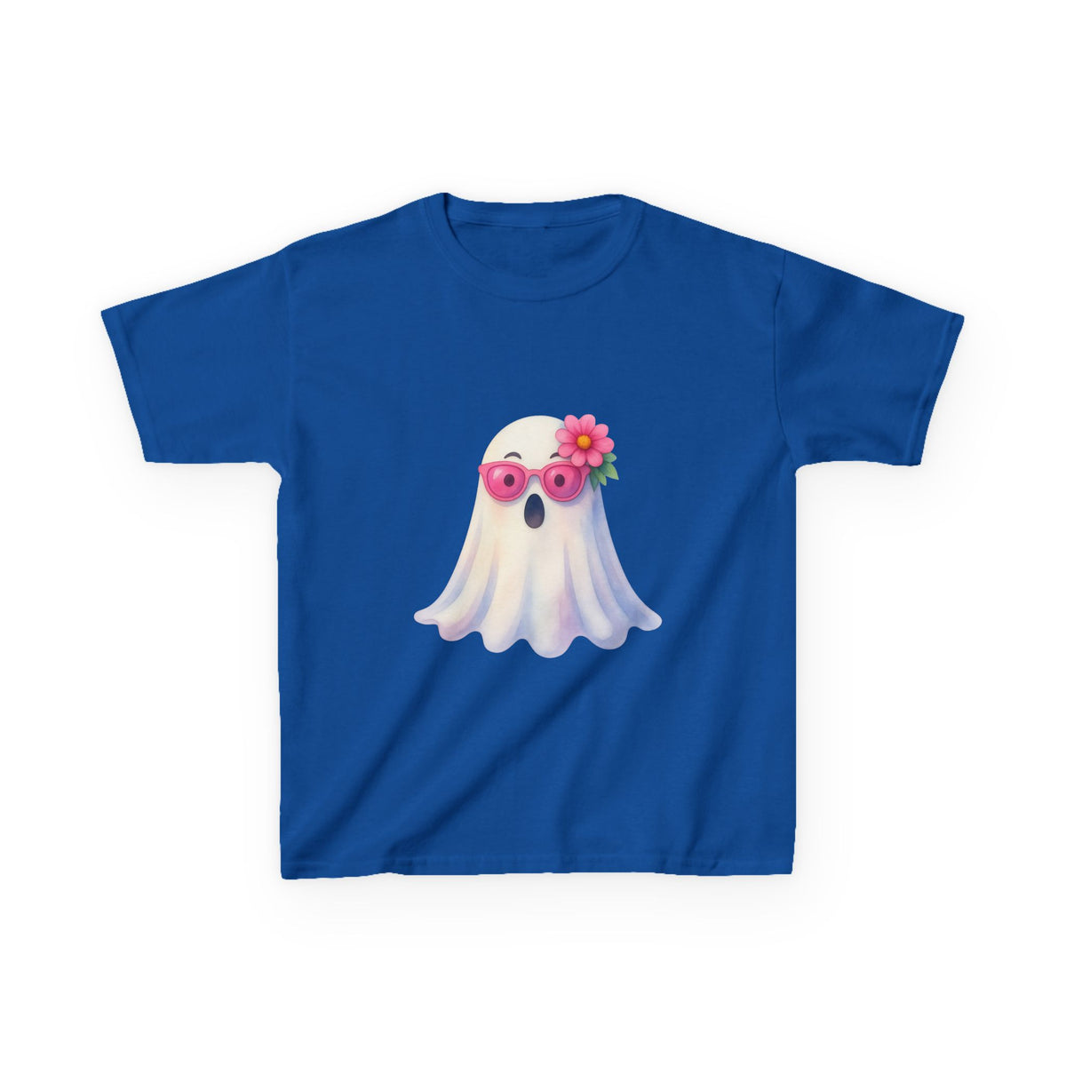 Kids Tee — Cute Watercolour Floral Ghost Graphic Shirt
