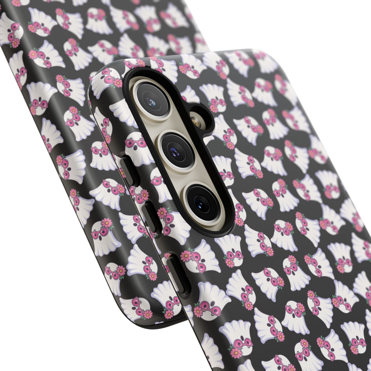 Tough Cases - Cute Pink Ghost Pattern Phone Case