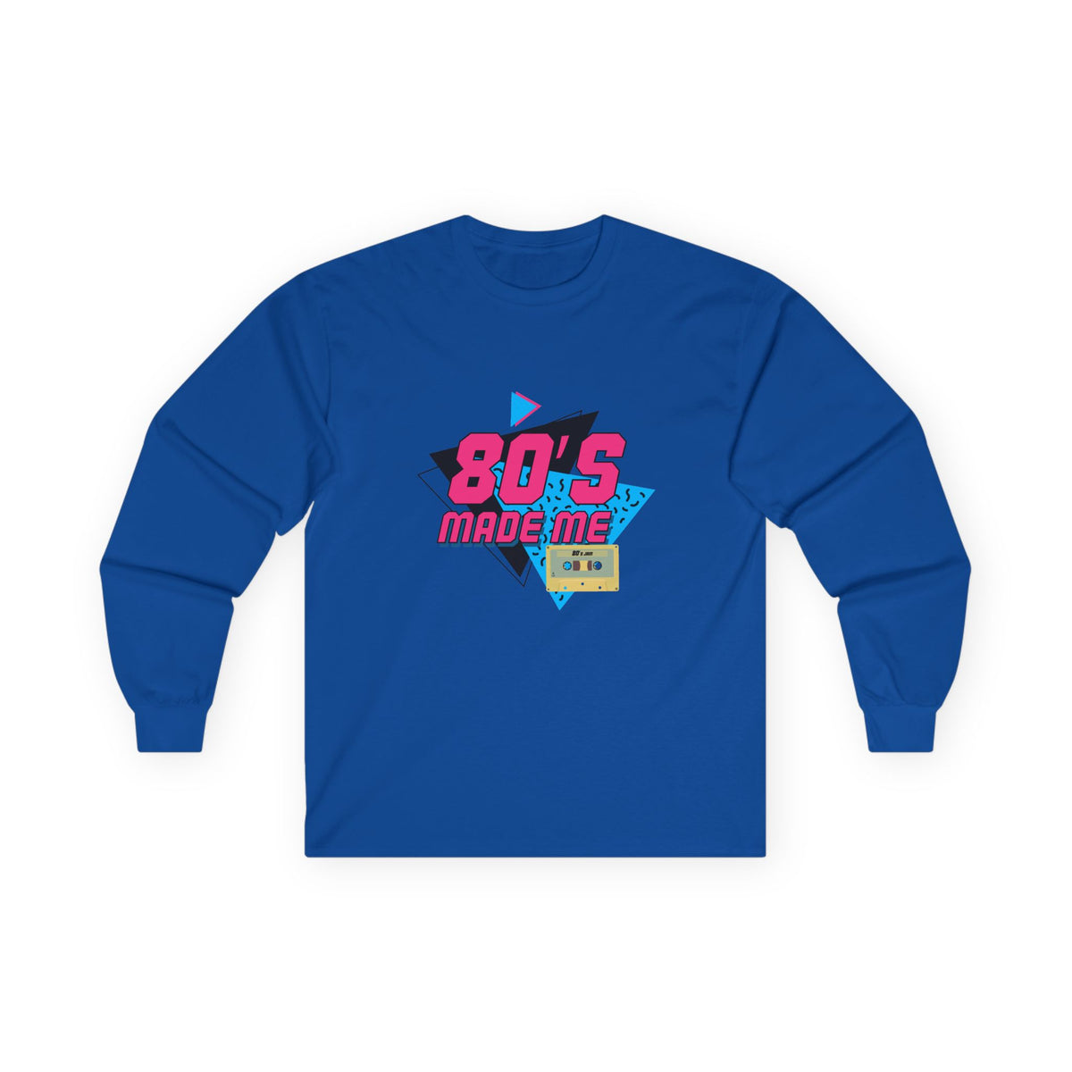 80's Made Me Long Sleeve Tee — Retro Cassette Nostalgia Shirt