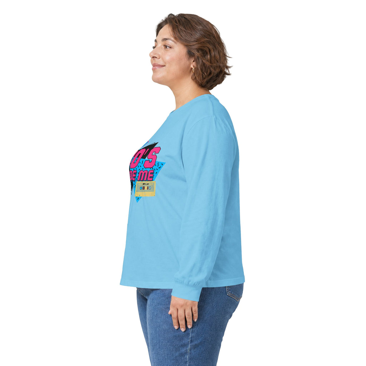 80's Made Me Long Sleeve Tee — Retro Cassette Nostalgia Shirt