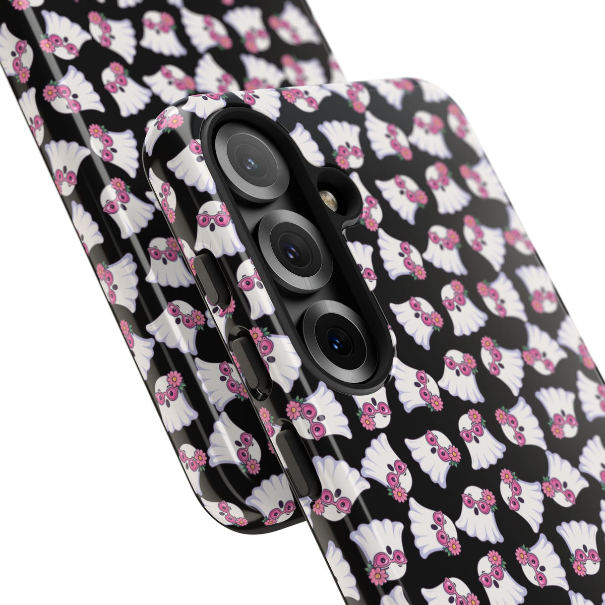 Tough Cases - Cute Pink Ghost Pattern Phone Case
