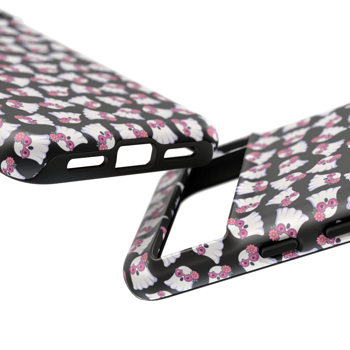 Tough Cases - Cute Pink Ghost Pattern Phone Case