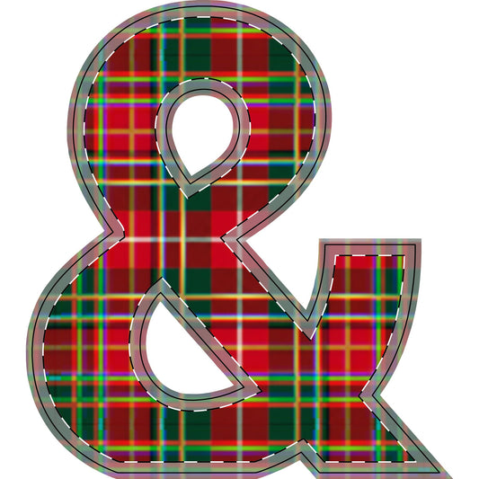 Copy of Plaid Holiday Star & Ampersand Wooden Decor — Free-Standing Christmas Mantel Accent