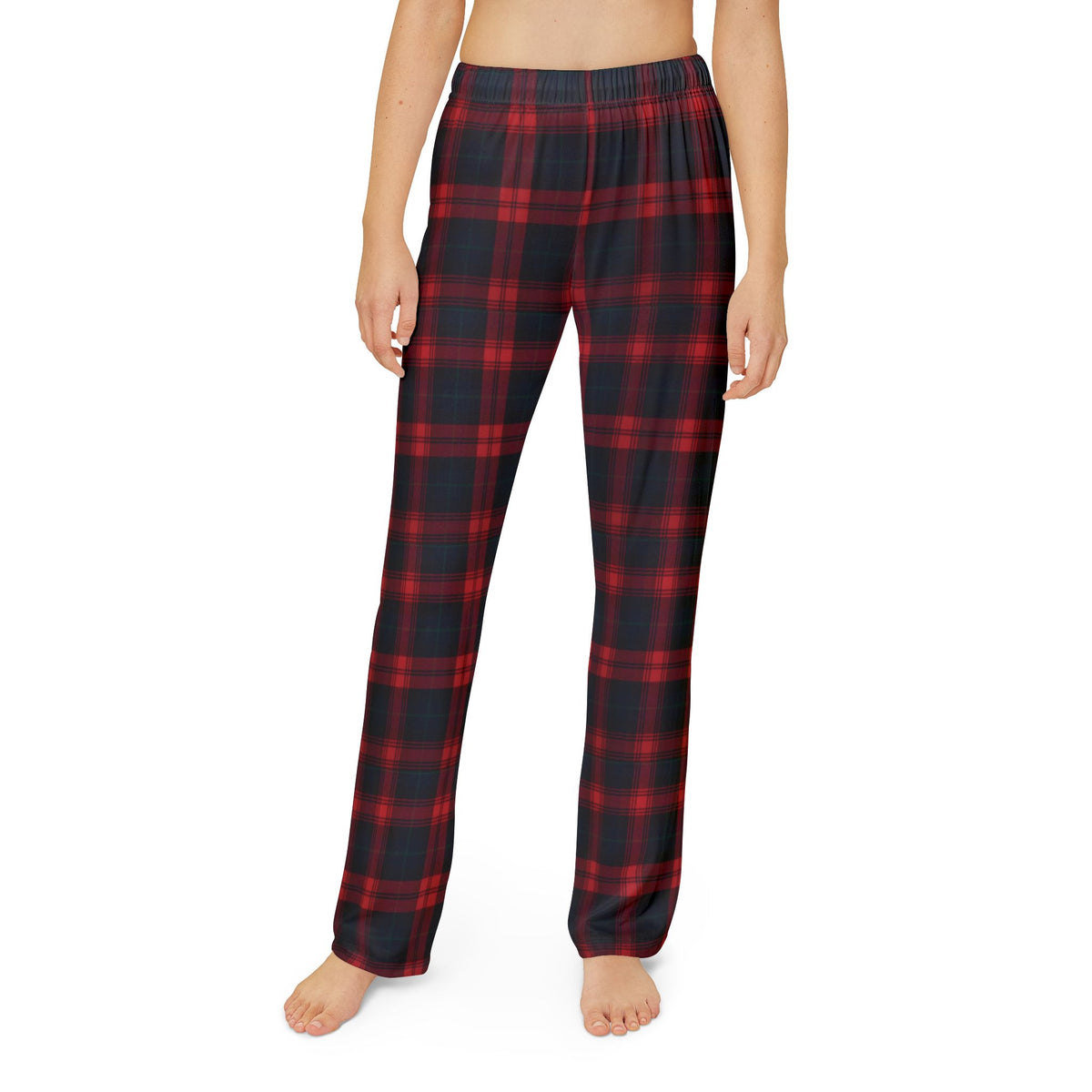 Kids Lounge Pants - Red & Black Plaid Cozy Pajama Bottoms