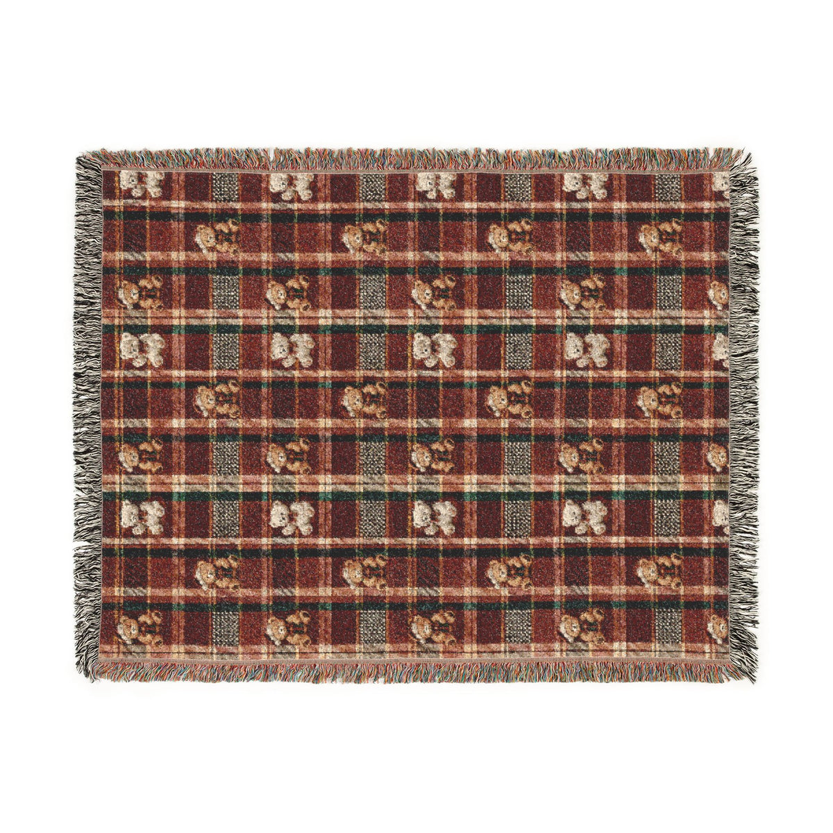 Rustic Plaid Woven Blanket — Cozy Autumn Lodge Throw