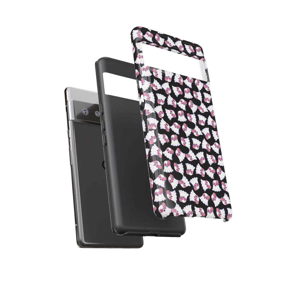Tough Cases - Cute Pink Ghost Pattern Phone Case