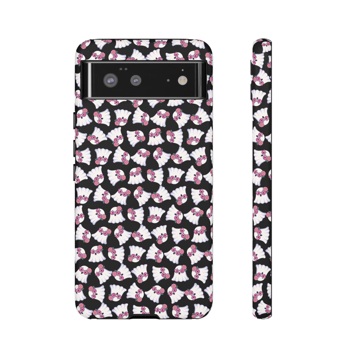 Tough Cases - Cute Pink Ghost Pattern Phone Case