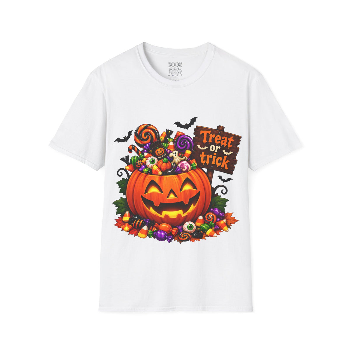 Halloween Pumpkin T-Shirt — 'Treat or Trick' Jack-o'-Lantern Design