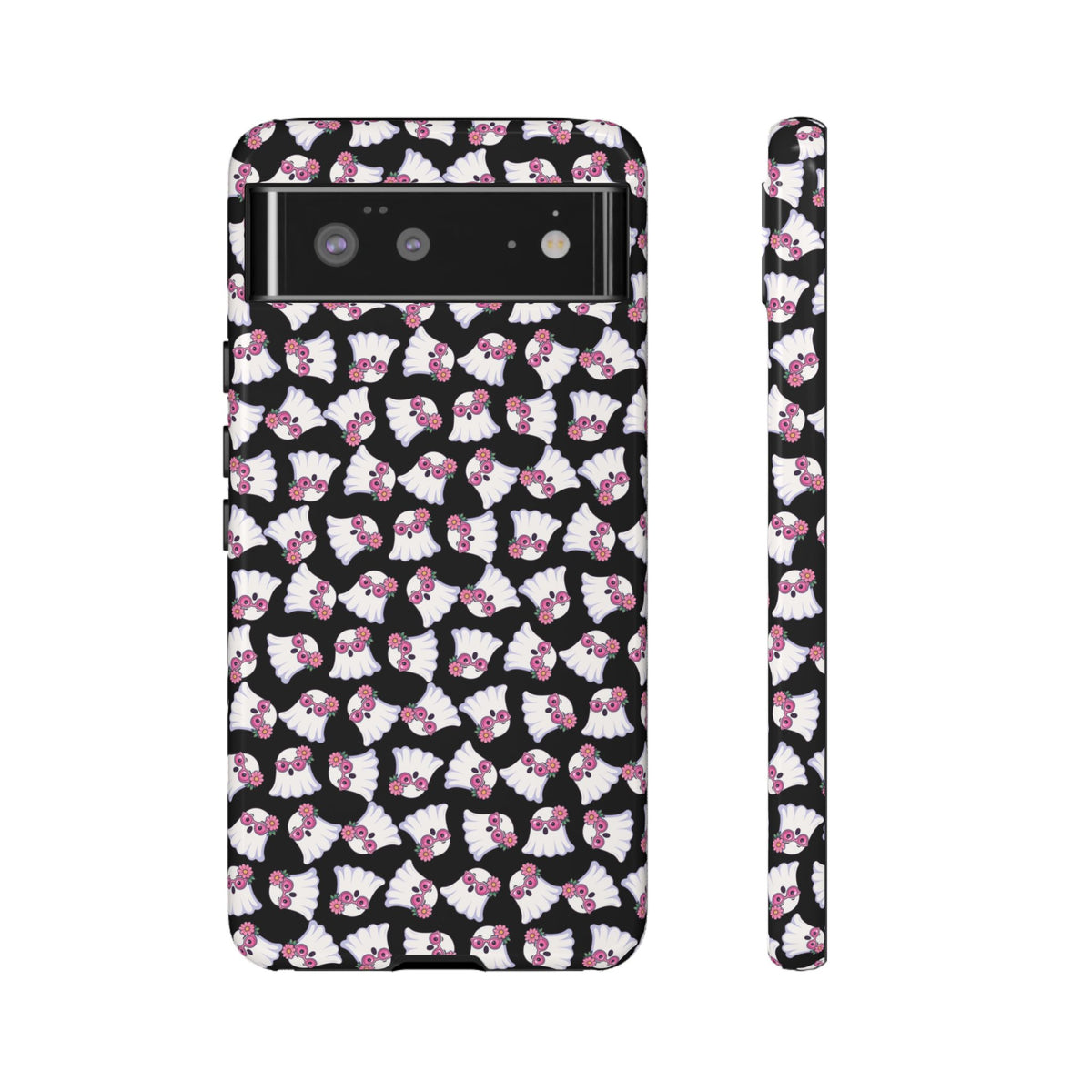 Tough Cases - Cute Pink Ghost Pattern Phone Case