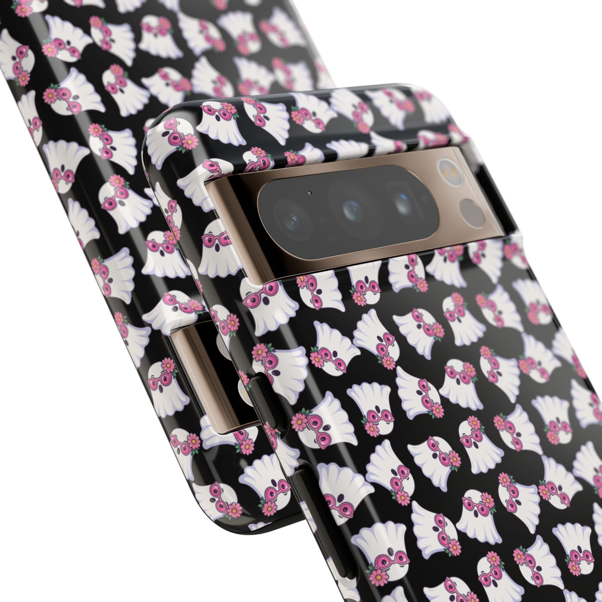 Tough Cases - Cute Pink Ghost Pattern Phone Case