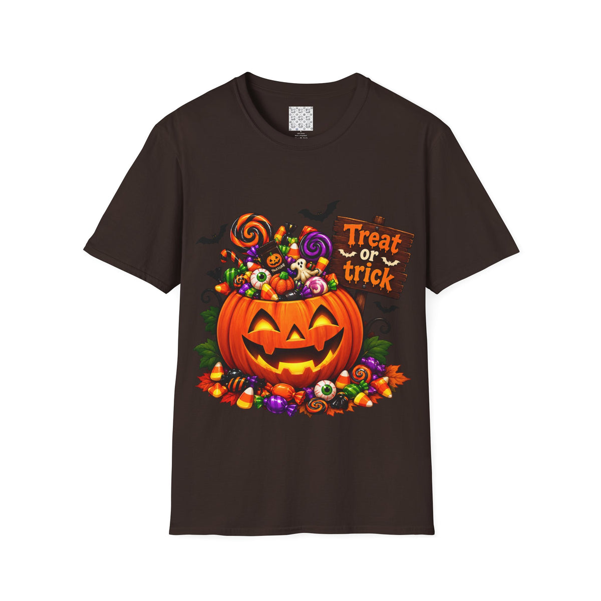 Halloween Pumpkin T-Shirt — 'Treat or Trick' Jack-o'-Lantern Design